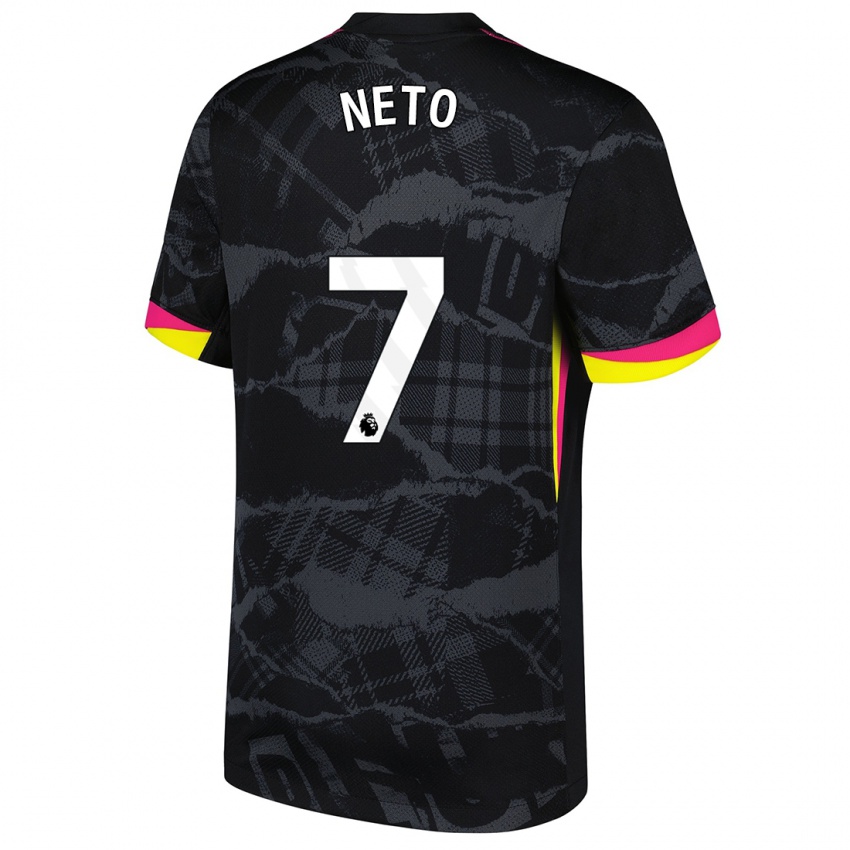 Damen Pedro Neto #7 Schwarz Rosa Ausweichtrikot Trikot 2024/25 T-Shirt Österreich