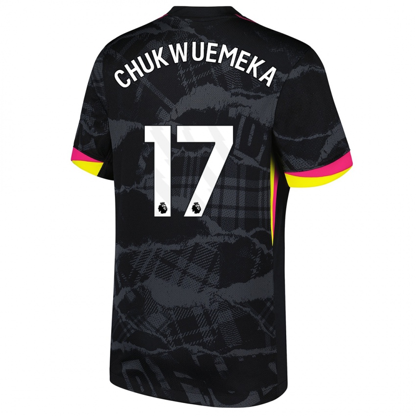 Damen Carney Chukwuemeka #17 Schwarz Rosa Ausweichtrikot Trikot 2024/25 T-Shirt Österreich