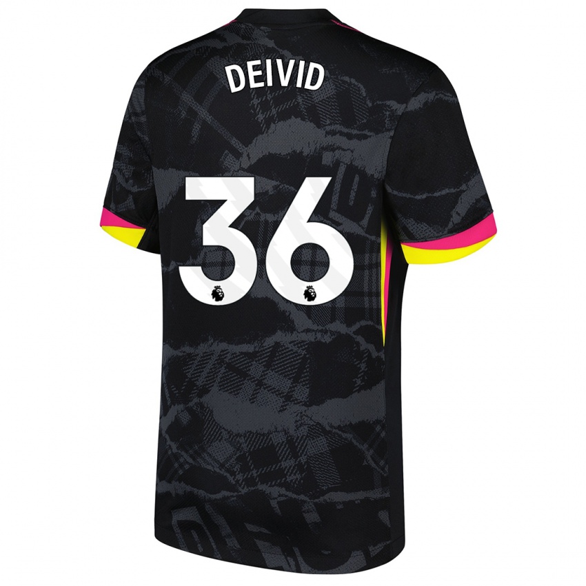 Damen Deivid Washington #36 Schwarz Rosa Ausweichtrikot Trikot 2024/25 T-Shirt Österreich