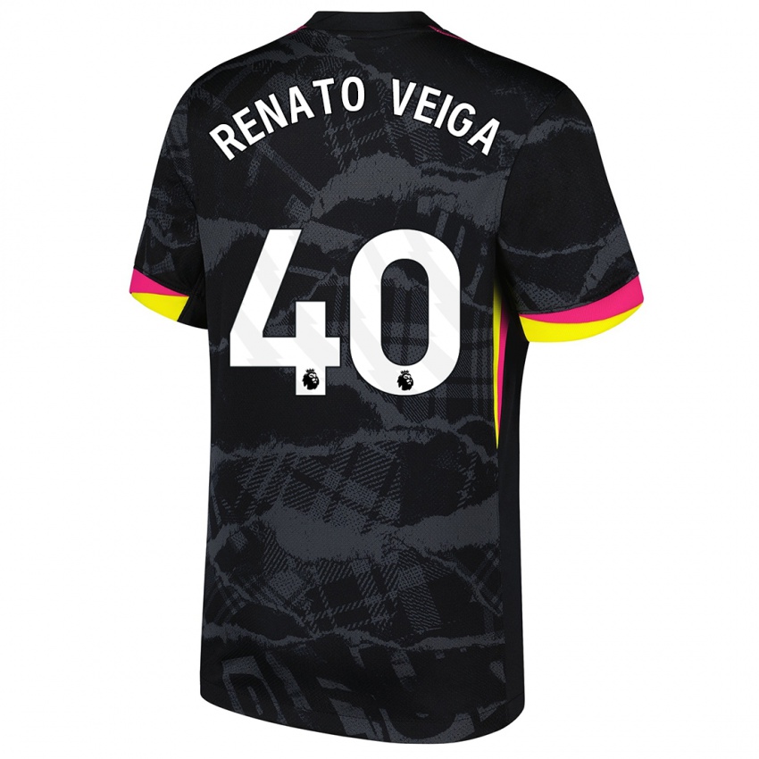 Damen Renato Veiga #40 Schwarz Rosa Ausweichtrikot Trikot 2024/25 T-Shirt Österreich