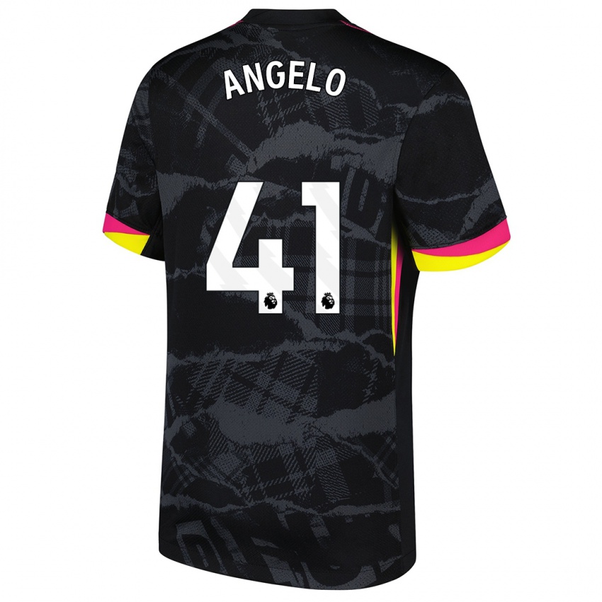 Damen Ângelo #41 Schwarz Rosa Ausweichtrikot Trikot 2024/25 T-Shirt Österreich