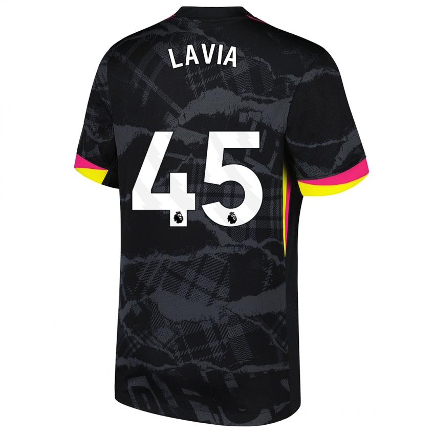 Damen Roméo Lavia #45 Schwarz Rosa Ausweichtrikot Trikot 2024/25 T-Shirt Österreich