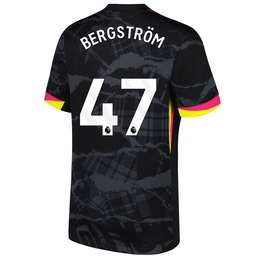 Damen Lucas Bergström #47 Schwarz Rosa Ausweichtrikot Trikot 2024/25 T-Shirt Österreich