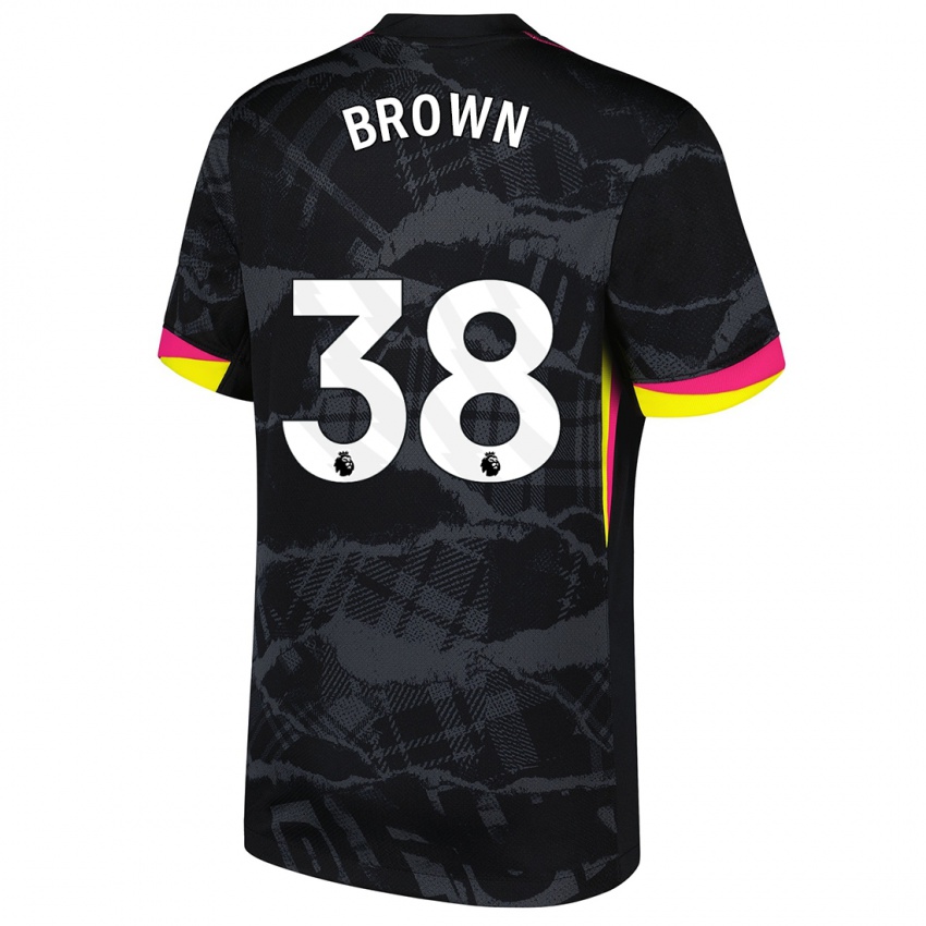 Damen Cerys Brown #38 Schwarz Rosa Ausweichtrikot Trikot 2024/25 T-Shirt Österreich