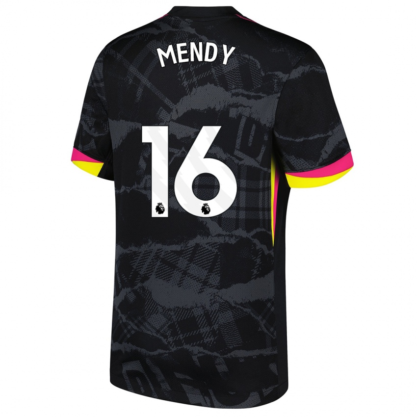 Damen Edouard Mendy #16 Schwarz Rosa Ausweichtrikot Trikot 2024/25 T-Shirt Österreich