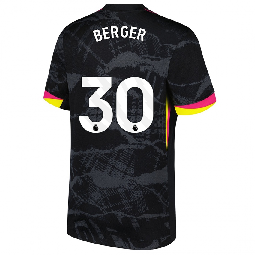 Damen Ann-Katrin Berger #30 Schwarz Rosa Ausweichtrikot Trikot 2024/25 T-Shirt Österreich