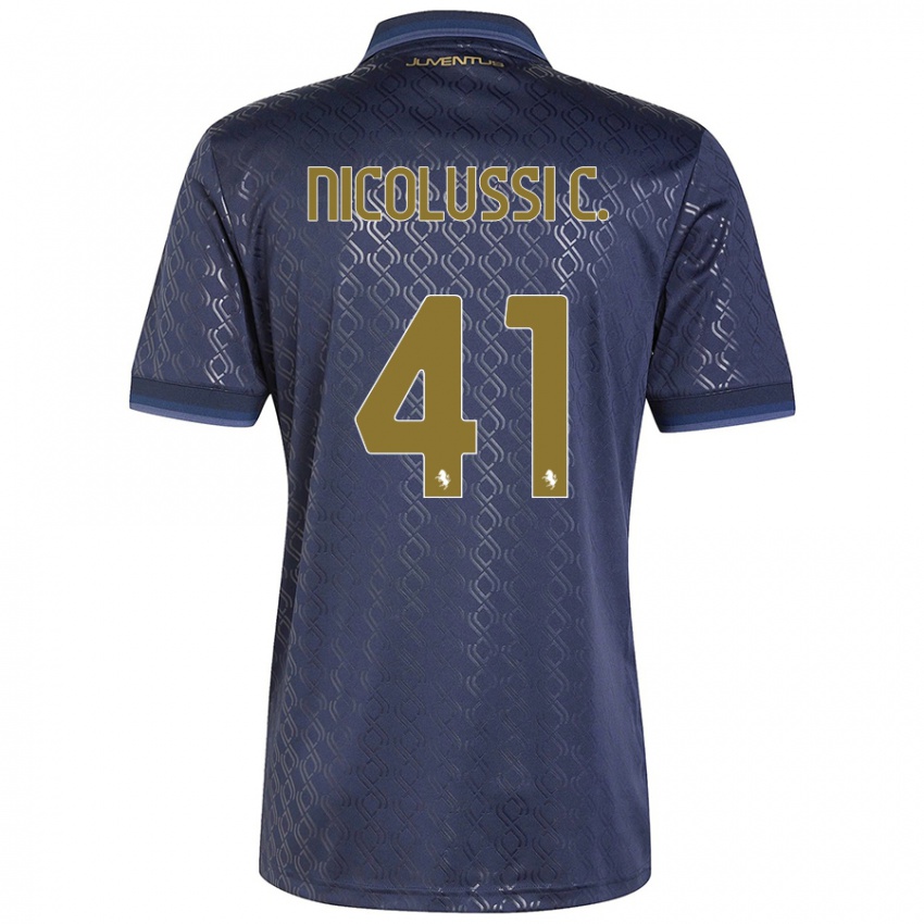 Damen Hans Nicolussi Caviglia #41 Marineblau Ausweichtrikot Trikot 2024/25 T-Shirt Österreich