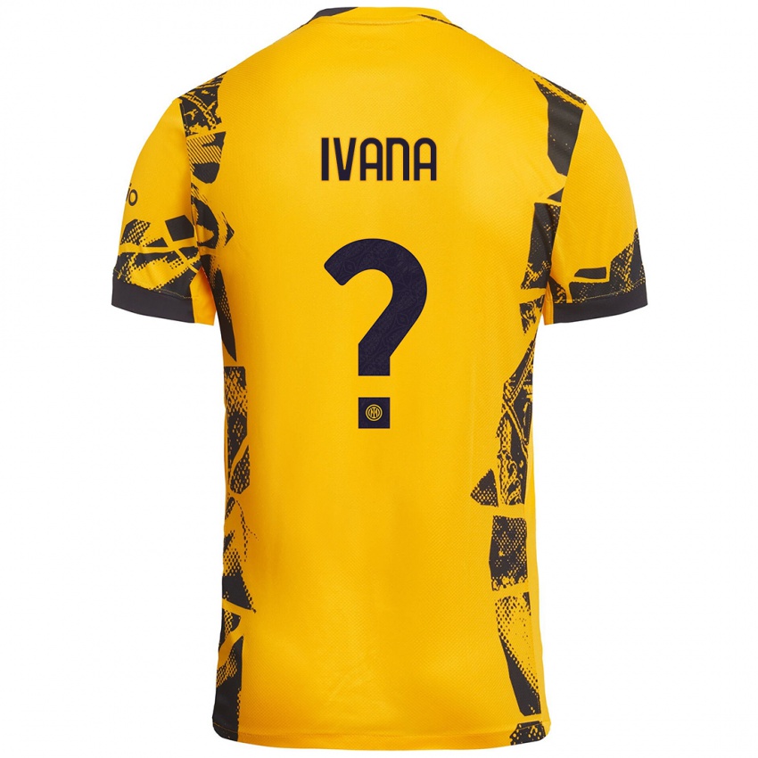 Damen Ivana Andrés #0 Gold Schwarz Ausweichtrikot Trikot 2024/25 T-Shirt Österreich