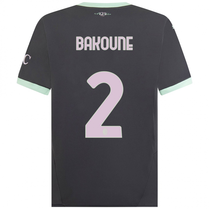 Damen Adam Bakoune #2 Grau Ausweichtrikot Trikot 2024/25 T-Shirt Österreich