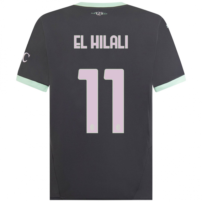 Damen Youns El Hilali #11 Grau Ausweichtrikot Trikot 2024/25 T-Shirt Österreich