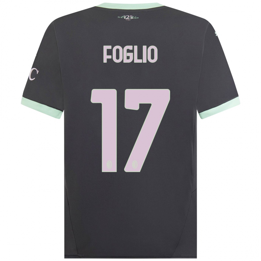 Damen Christian Foglio #17 Grau Ausweichtrikot Trikot 2024/25 T-Shirt Österreich