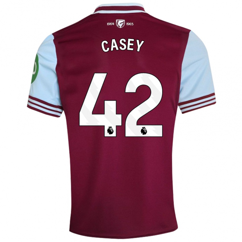 Kinder Kaelan Casey #42 Dunkelrot Heimtrikot Trikot 2024/25 T-Shirt Österreich