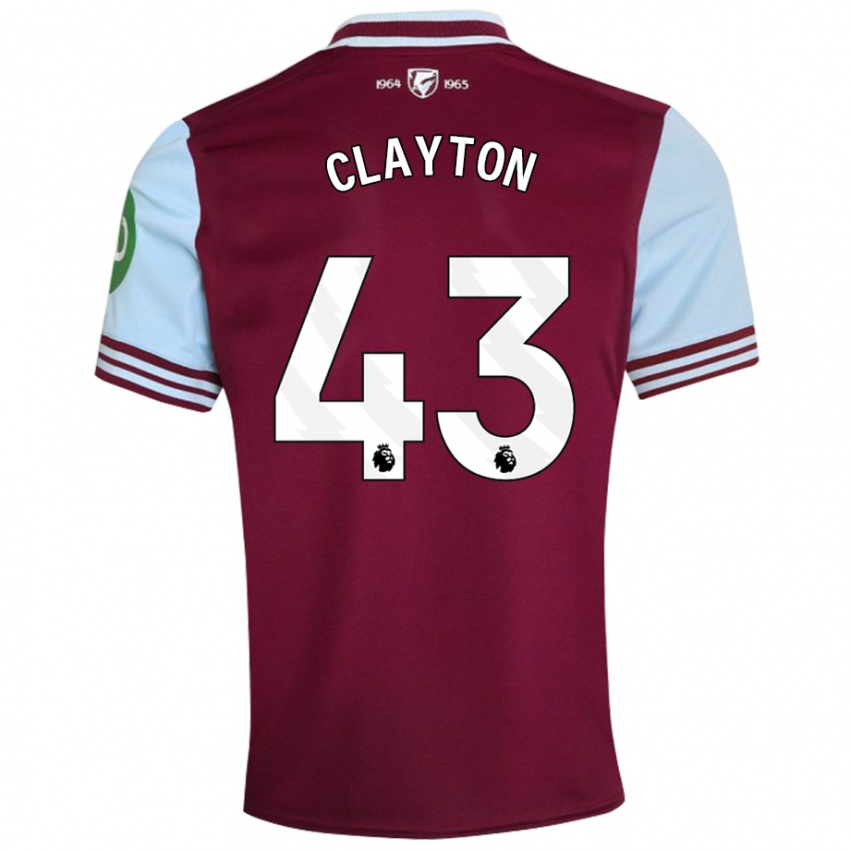 Kinder Regan Clayton #43 Dunkelrot Heimtrikot Trikot 2024/25 T-Shirt Österreich