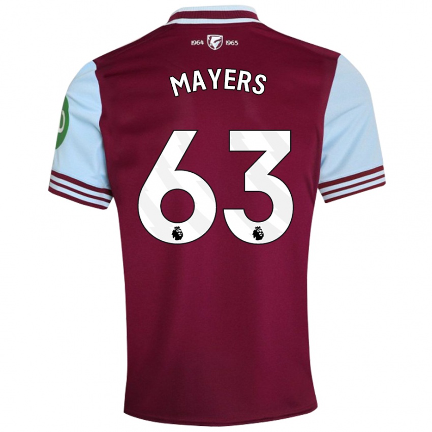 Kinder Ezra Mayers #63 Dunkelrot Heimtrikot Trikot 2024/25 T-Shirt Österreich