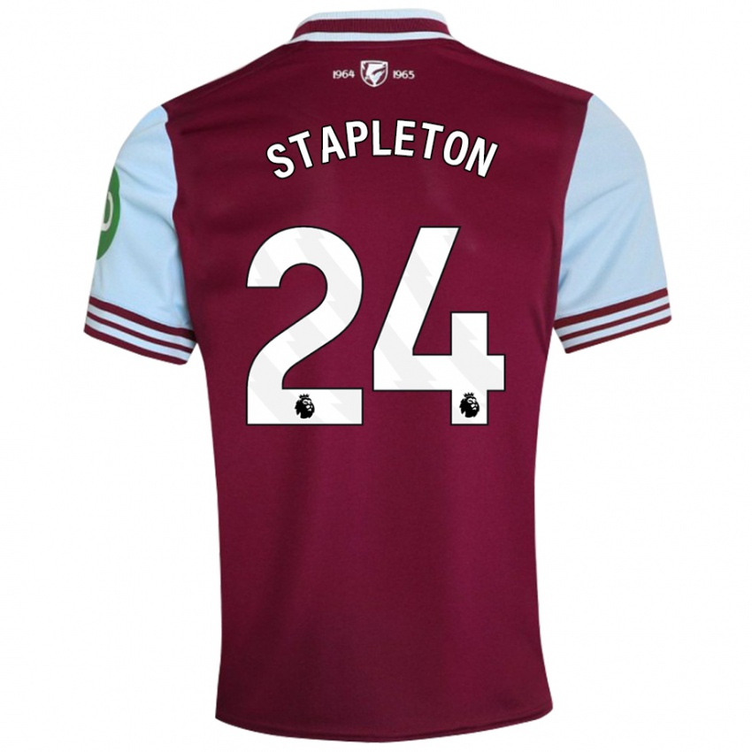 Kinder Jessie Stapleton #24 Dunkelrot Heimtrikot Trikot 2024/25 T-Shirt Österreich