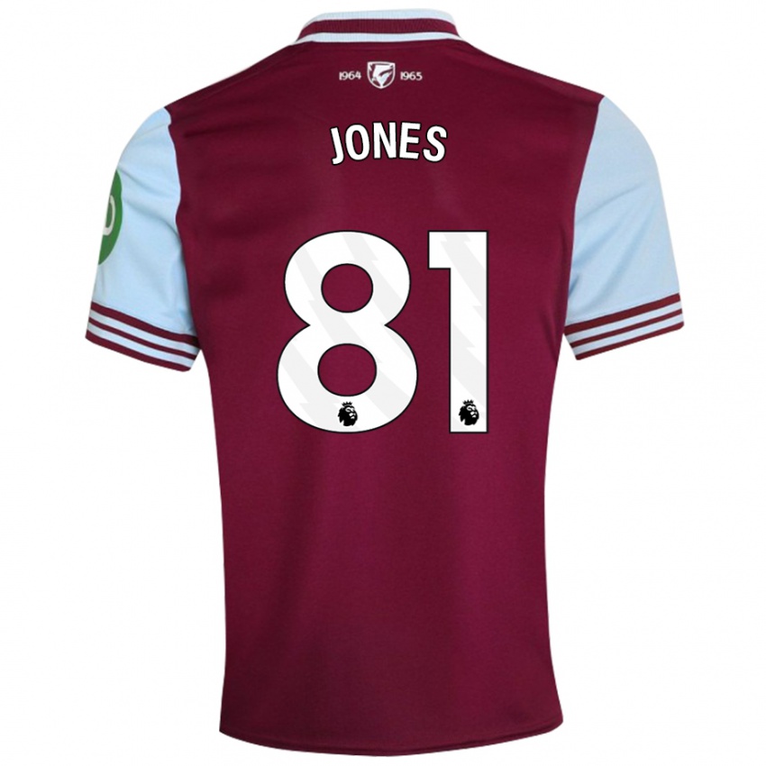 Kinder Liam Jones #81 Dunkelrot Heimtrikot Trikot 2024/25 T-Shirt Österreich