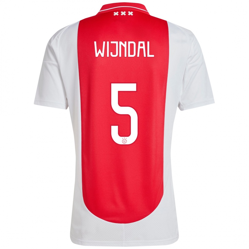 Kinder Owen Wijndal #5 Rot Weiß Heimtrikot Trikot 2024/25 T-Shirt Österreich