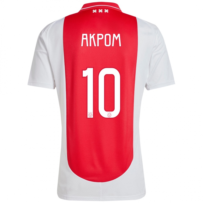 Kinder Chuba Akpom #10 Rot Weiß Heimtrikot Trikot 2024/25 T-Shirt Österreich