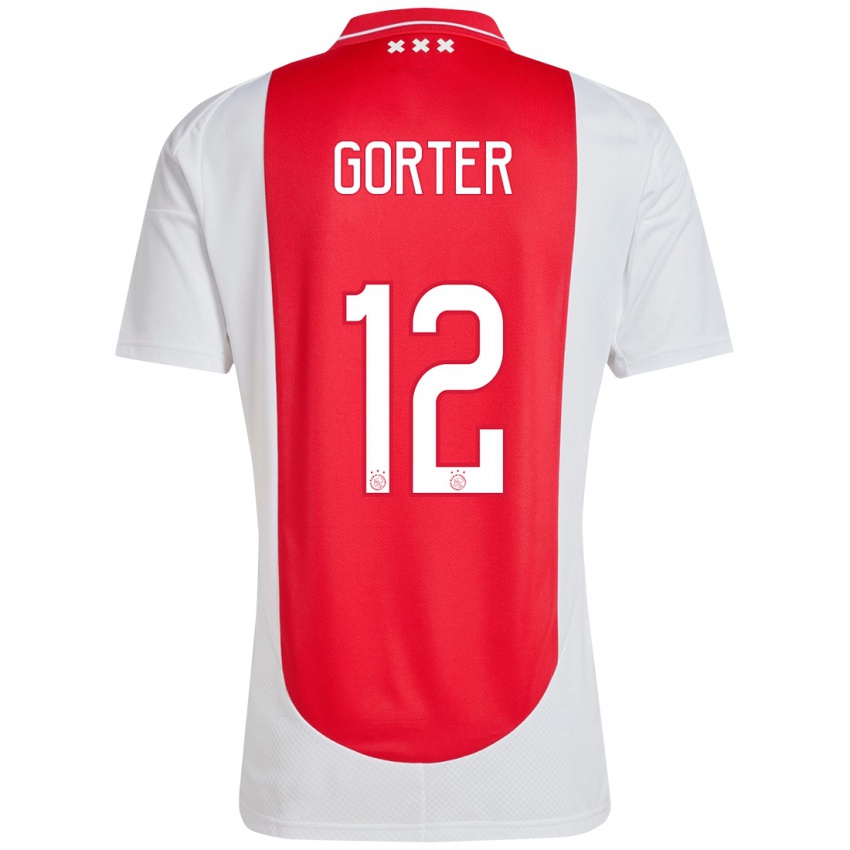 Kinder Jay Gorter #12 Rot Weiß Heimtrikot Trikot 2024/25 T-Shirt Österreich