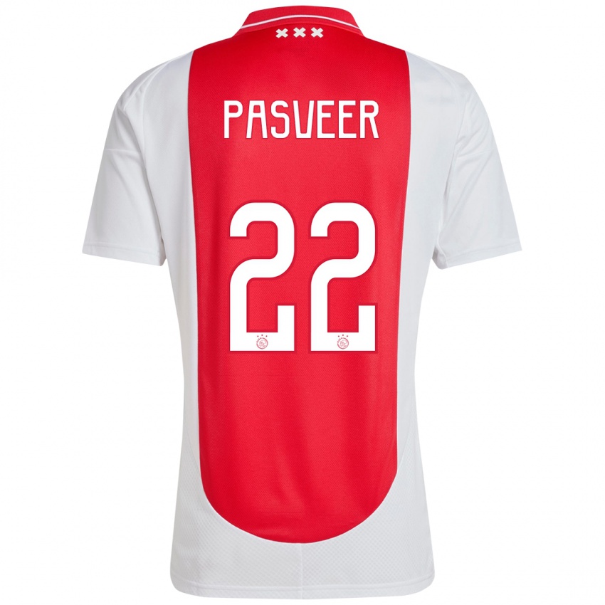 Kinder Remko Pasveer #22 Rot Weiß Heimtrikot Trikot 2024/25 T-Shirt Österreich