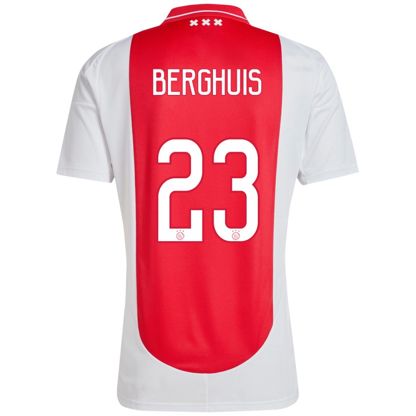 Kinder Steven Berghuis #23 Rot Weiß Heimtrikot Trikot 2024/25 T-Shirt Österreich