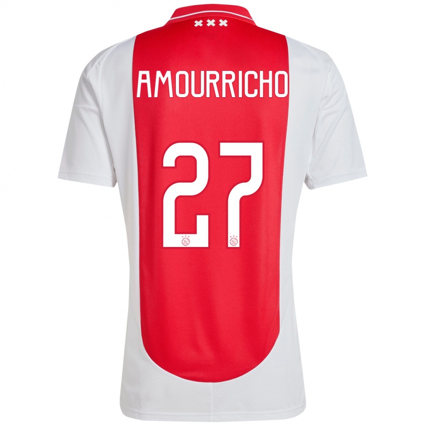 Kinder Amourricho Van Axel Dongen #27 Rot Weiß Heimtrikot Trikot 2024/25 T-Shirt Österreich