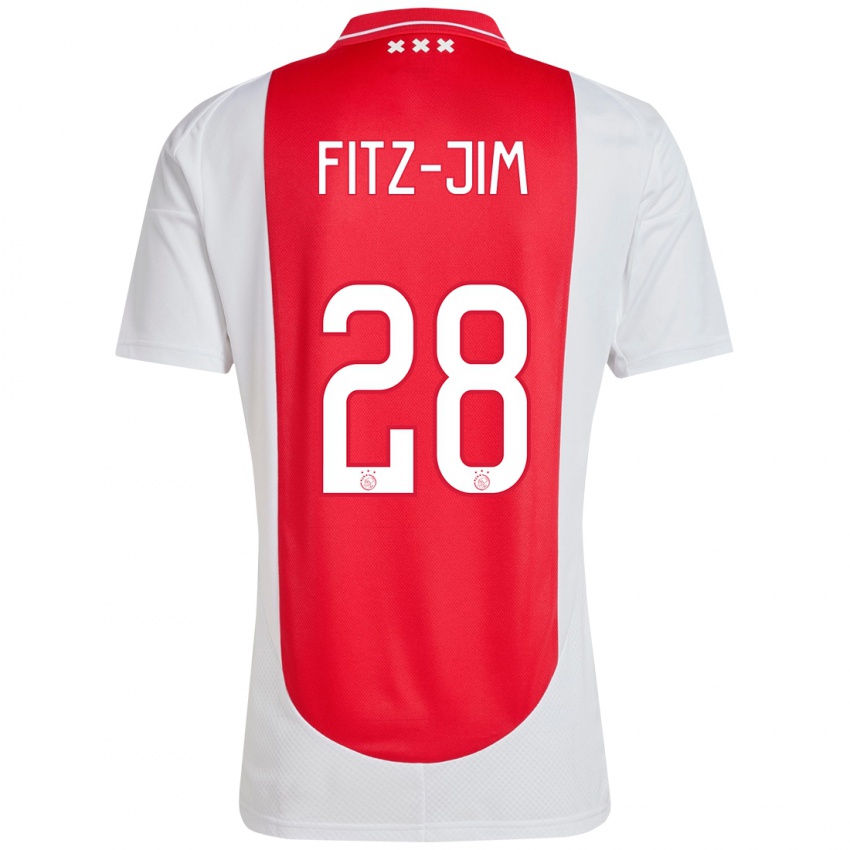 Kinder Kian Fitz-Jim #28 Rot Weiß Heimtrikot Trikot 2024/25 T-Shirt Österreich