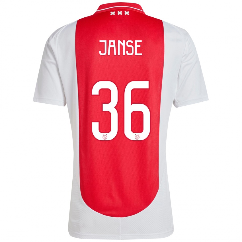 Kinder Dies Janse #36 Rot Weiß Heimtrikot Trikot 2024/25 T-Shirt Österreich