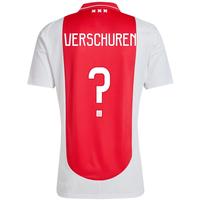 Kinder Nick Verschuren #0 Rot Weiß Heimtrikot Trikot 2024/25 T-Shirt Österreich