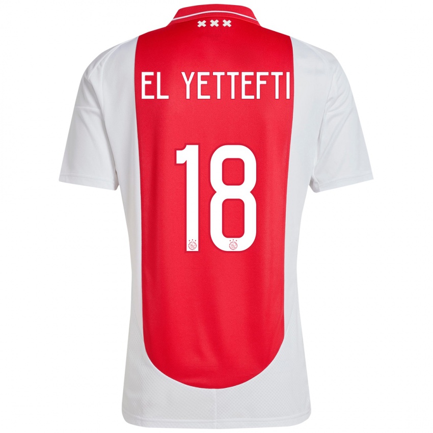 Kinder Adil Amghar El Yettefti #18 Rot Weiß Heimtrikot Trikot 2024/25 T-Shirt Österreich