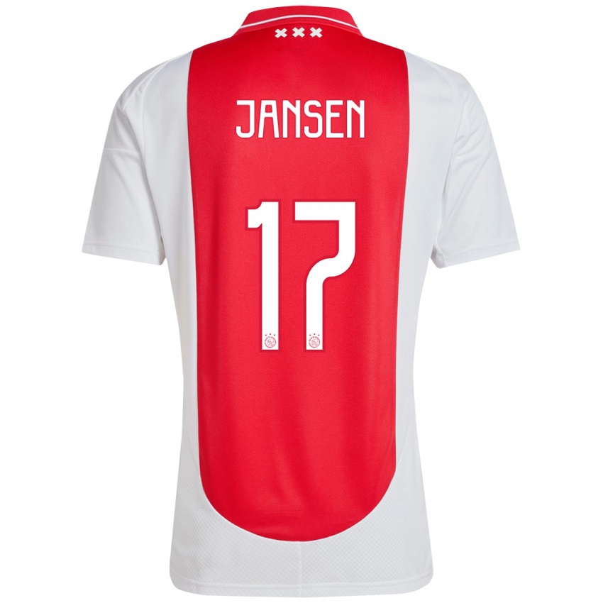 Kinder Bente Jansen #17 Rot Weiß Heimtrikot Trikot 2024/25 T-Shirt Österreich