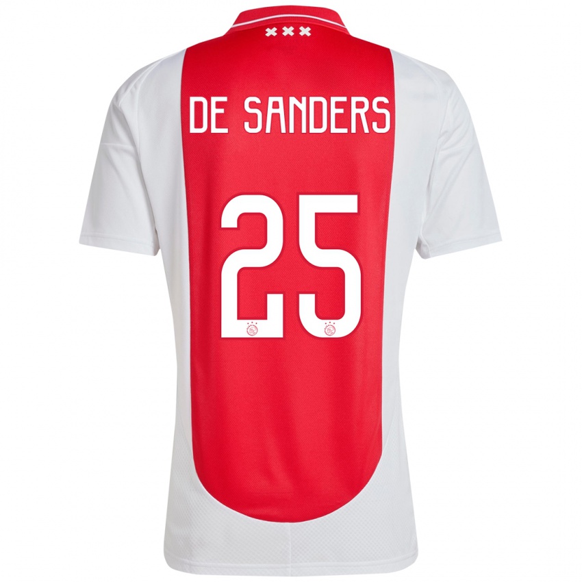 Kinder Kay-Lee De Sanders #25 Rot Weiß Heimtrikot Trikot 2024/25 T-Shirt Österreich