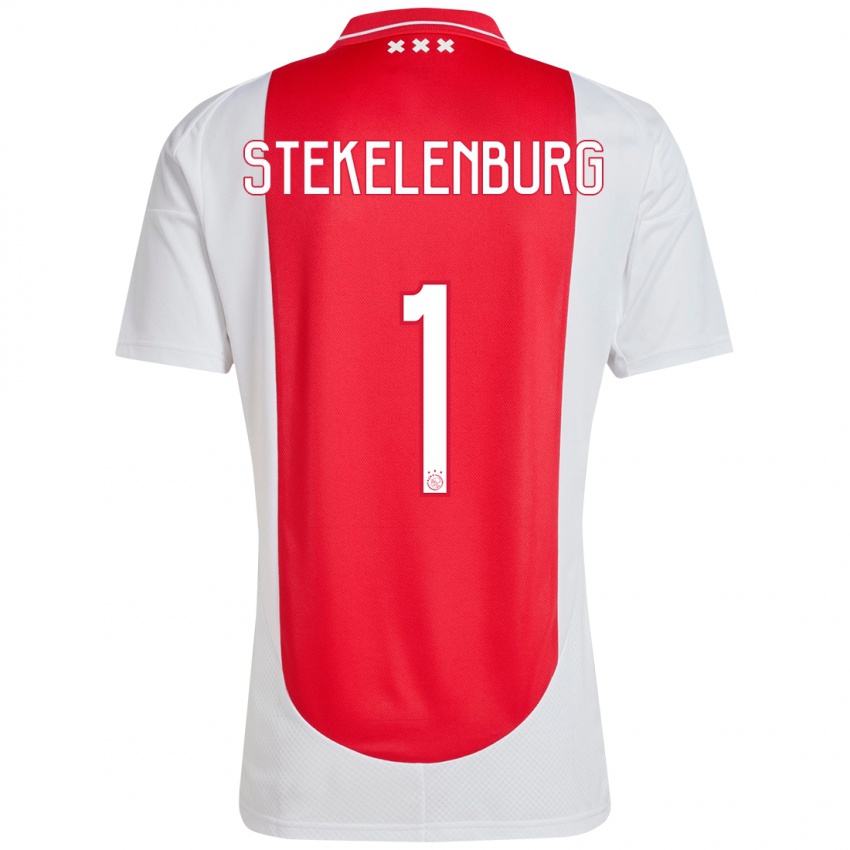 Kinder Maarten Stekelenburg #1 Rot Weiß Heimtrikot Trikot 2024/25 T-Shirt Österreich