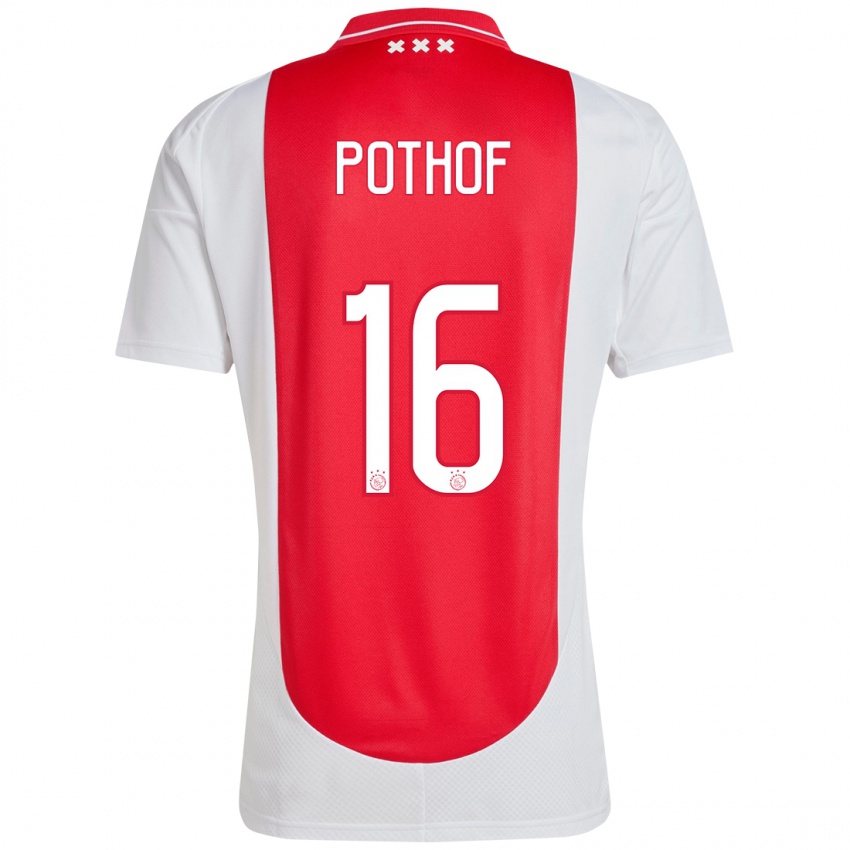 Kinder Isa Pothof #16 Rot Weiß Heimtrikot Trikot 2024/25 T-Shirt Österreich