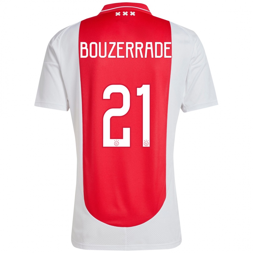 Kinder Zaina Bouzerrade #21 Rot Weiß Heimtrikot Trikot 2024/25 T-Shirt Österreich