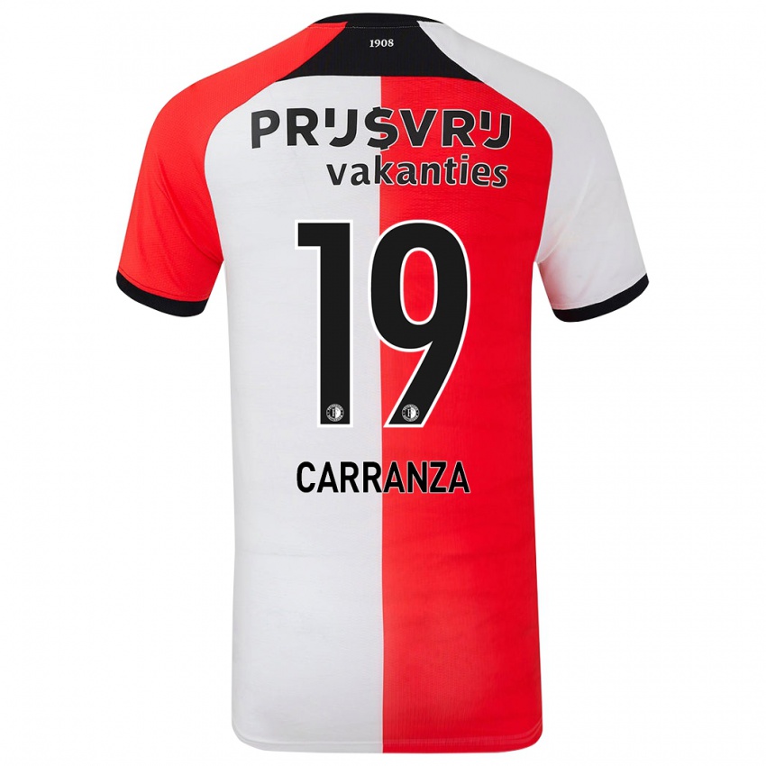 Kinder Julián Carranza #19 Rot Weiß Heimtrikot Trikot 2024/25 T-Shirt Österreich