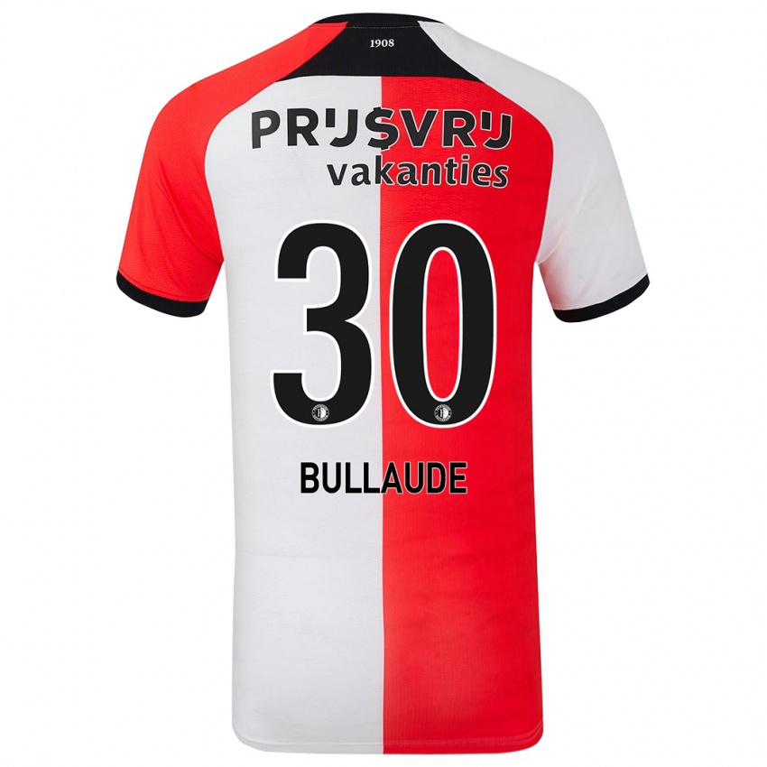 Kinder Ezequiel Bullaude #30 Rot Weiß Heimtrikot Trikot 2024/25 T-Shirt Österreich