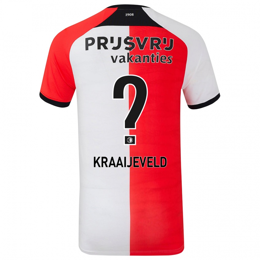 Kinder Thijs Kraaijeveld #0 Rot Weiß Heimtrikot Trikot 2024/25 T-Shirt Österreich