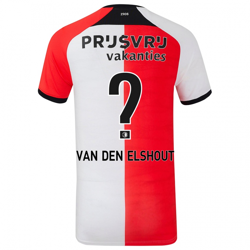 Kinder Tobias Van Den Elshout #0 Rot Weiß Heimtrikot Trikot 2024/25 T-Shirt Österreich