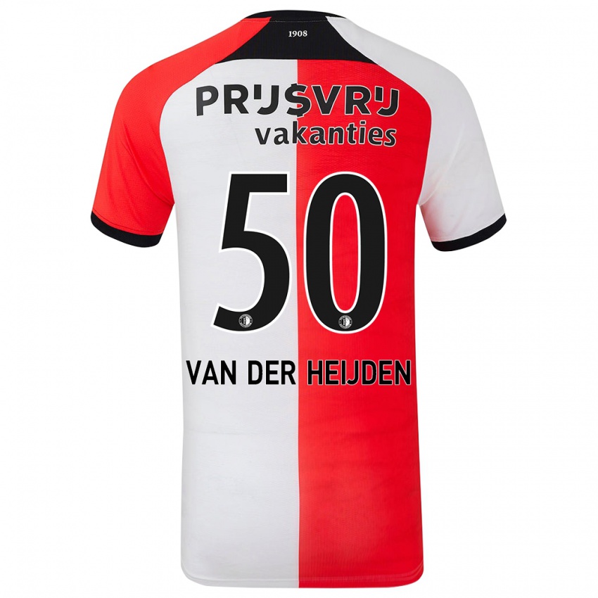 Kinder Delano Van Der Heijden #50 Rot Weiß Heimtrikot Trikot 2024/25 T-Shirt Österreich