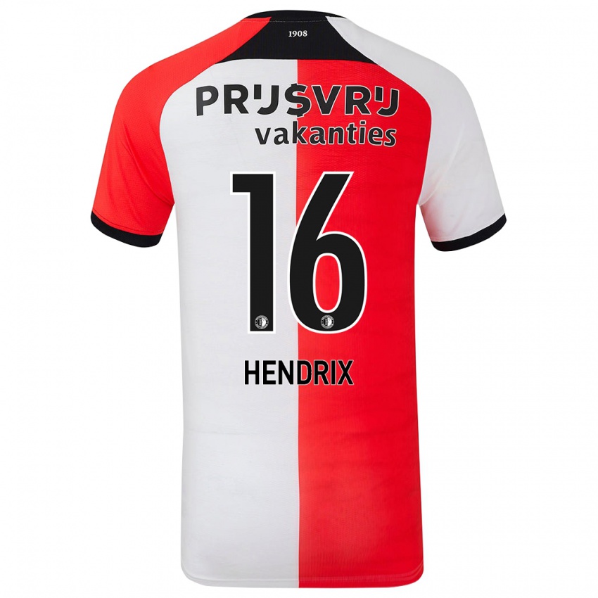 Kinder Jorrit Hendrix #16 Rot Weiß Heimtrikot Trikot 2024/25 T-Shirt Österreich