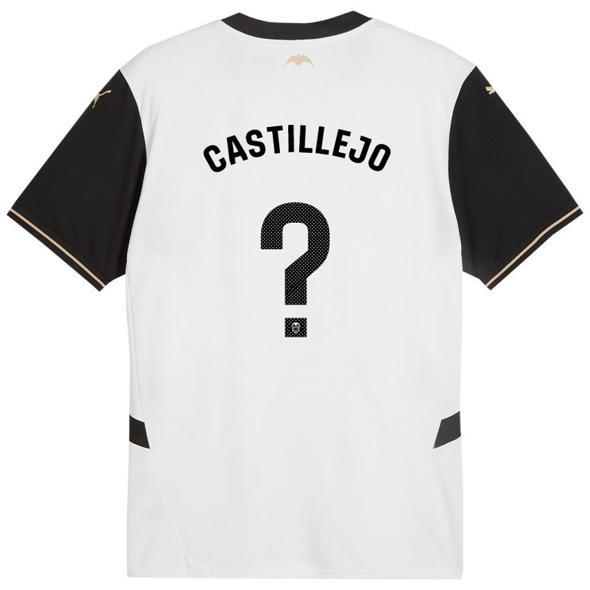 Kinder Samu Castillejo #0 Weiß Schwarz Heimtrikot Trikot 2024/25 T-Shirt Österreich