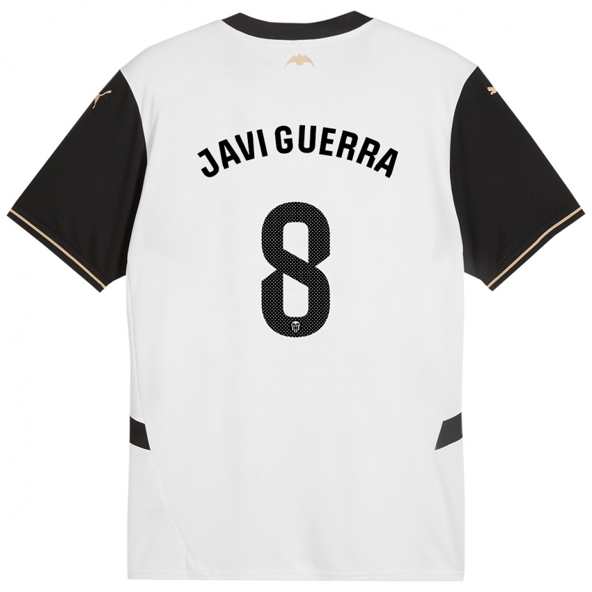 Kinder Javi Guerra #8 Weiß Schwarz Heimtrikot Trikot 2024/25 T-Shirt Österreich