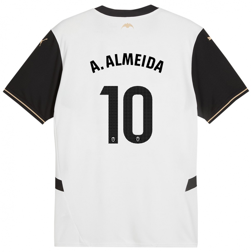 Kinder André Almeida #10 Weiß Schwarz Heimtrikot Trikot 2024/25 T-Shirt Österreich