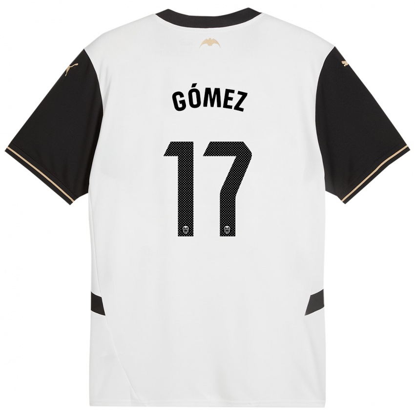 Kinder Dani Gómez #17 Weiß Schwarz Heimtrikot Trikot 2024/25 T-Shirt Österreich