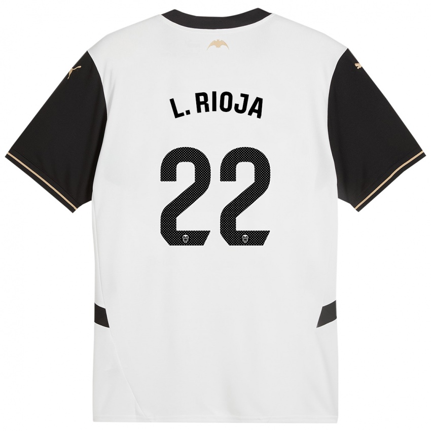 Kinder Luis Rioja #22 Weiß Schwarz Heimtrikot Trikot 2024/25 T-Shirt Österreich