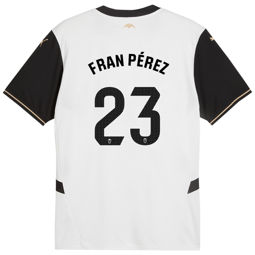 Kinder Fran Pérez #23 Weiß Schwarz Heimtrikot Trikot 2024/25 T-Shirt Österreich