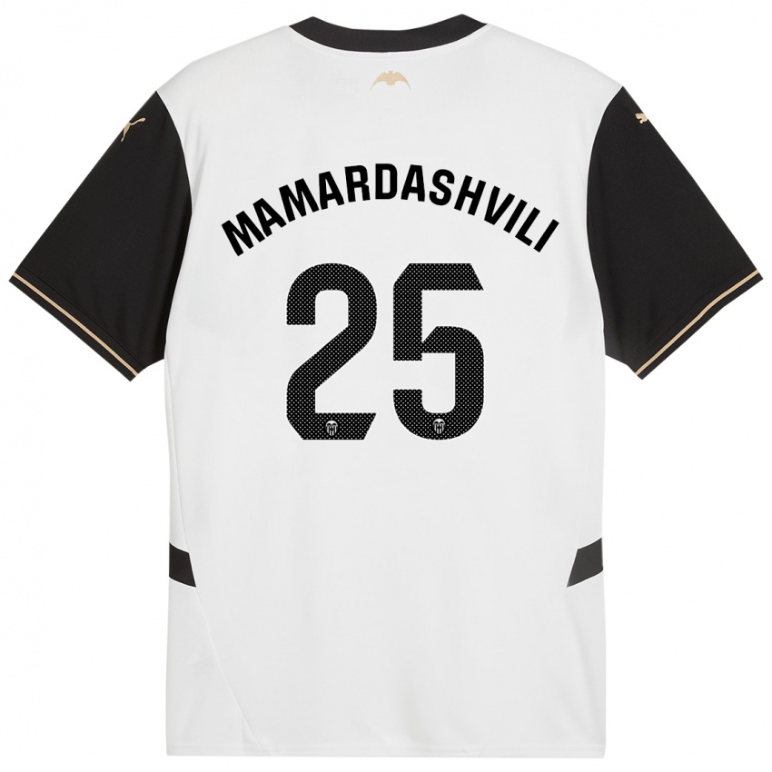 Kinder Giorgi Mamardashvili #25 Weiß Schwarz Heimtrikot Trikot 2024/25 T-Shirt Österreich