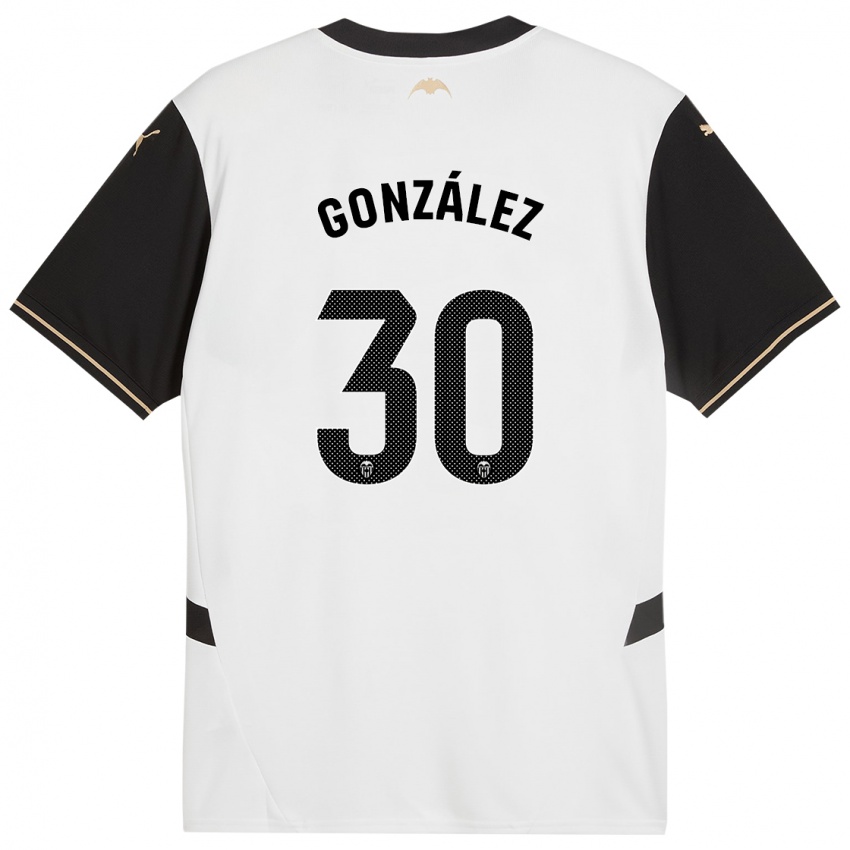 Kinder Hugo González #30 Weiß Schwarz Heimtrikot Trikot 2024/25 T-Shirt Österreich