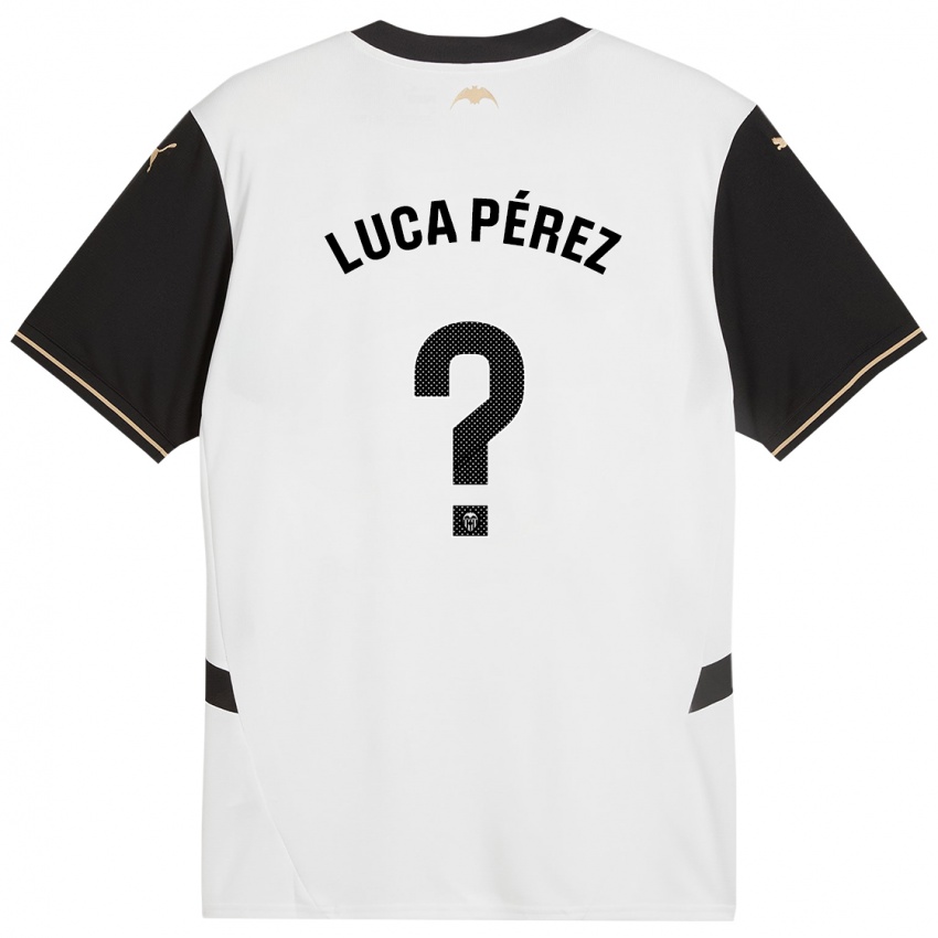 Kinder Simón Luca Pérez #0 Weiß Schwarz Heimtrikot Trikot 2024/25 T-Shirt Österreich